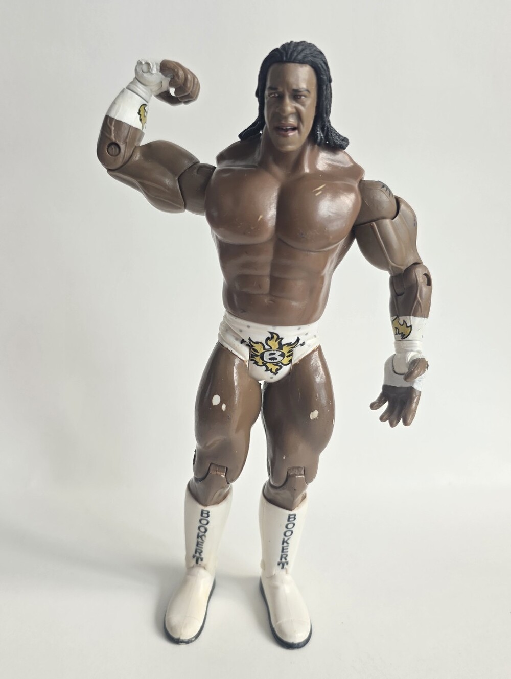 Vintage WWF WWE 2004 Jakks Pacific Booker T Wrestling Toy Action Figure